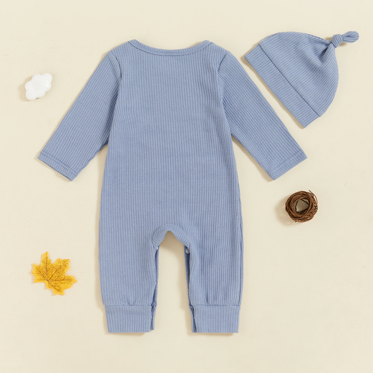 CuddleBaby – Hola, soy nueva aquí: Conjunto de mono y gorrito para bebé