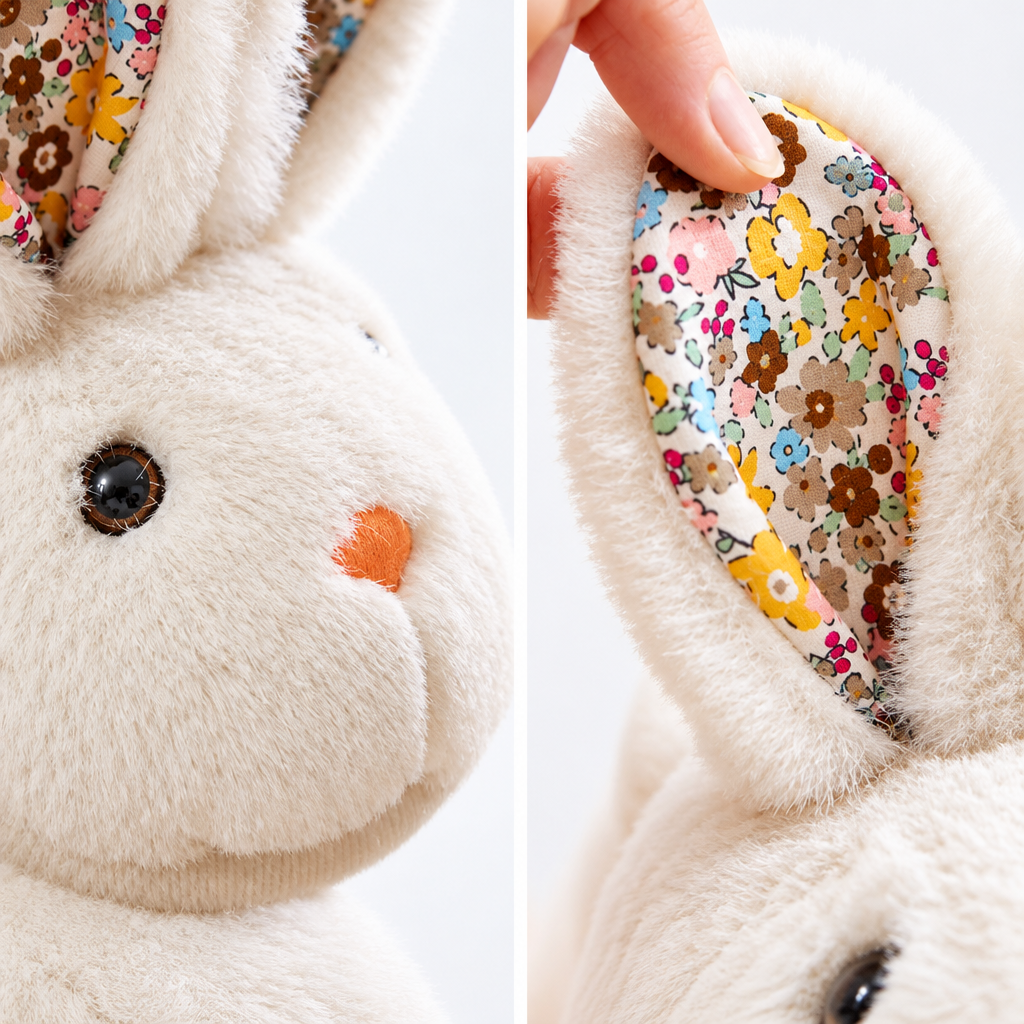 BunnyToes – Suaves y cálidas: zapatillas de peluche con forma de conejo