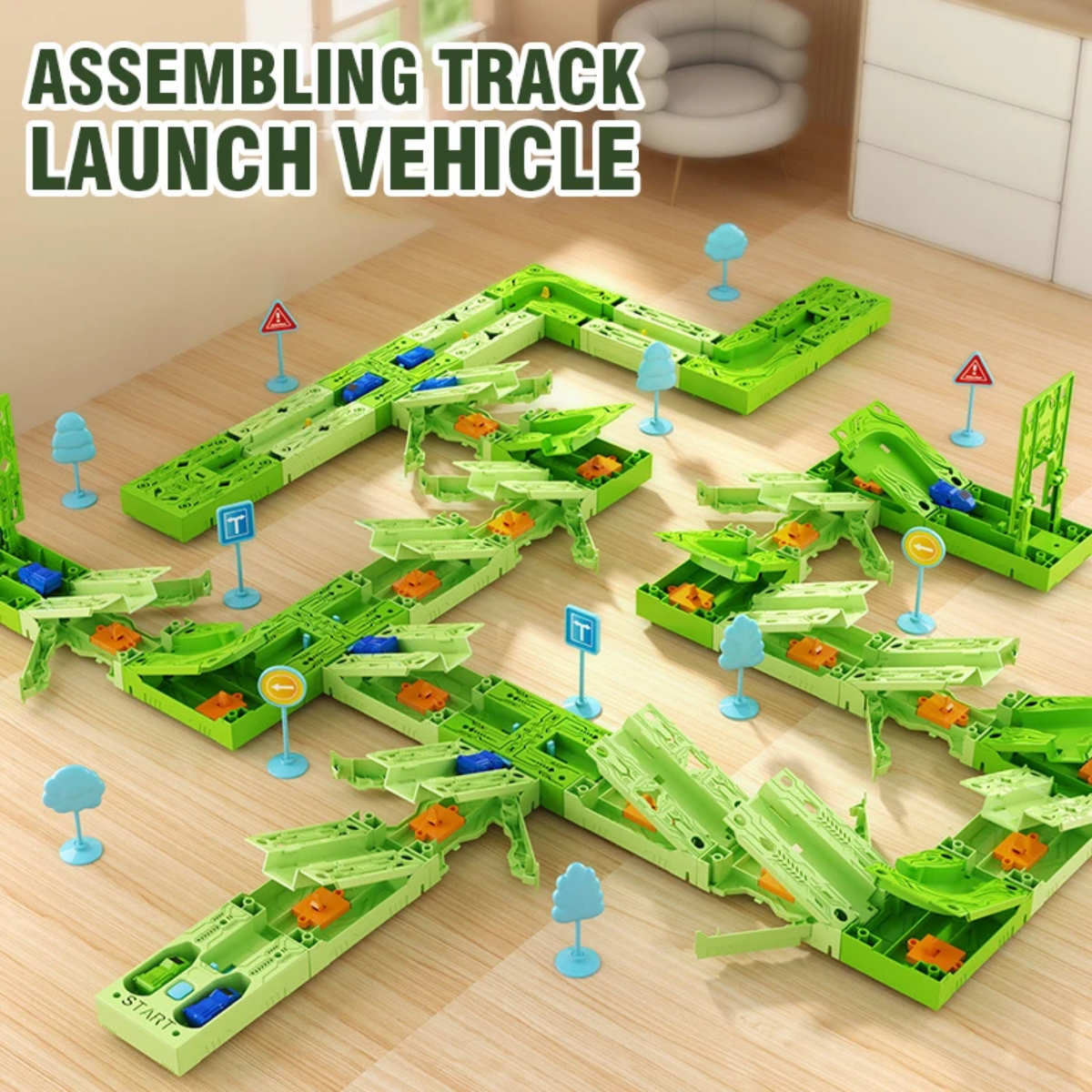 GravityRacer – Educativo y divertido – Set de pista con vehículos para montar uno mismo