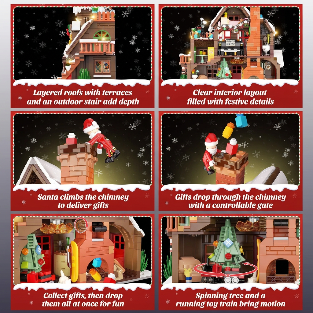 ChristmasHome – Festivo y creativo – Kit de construcción de una casita navideña
