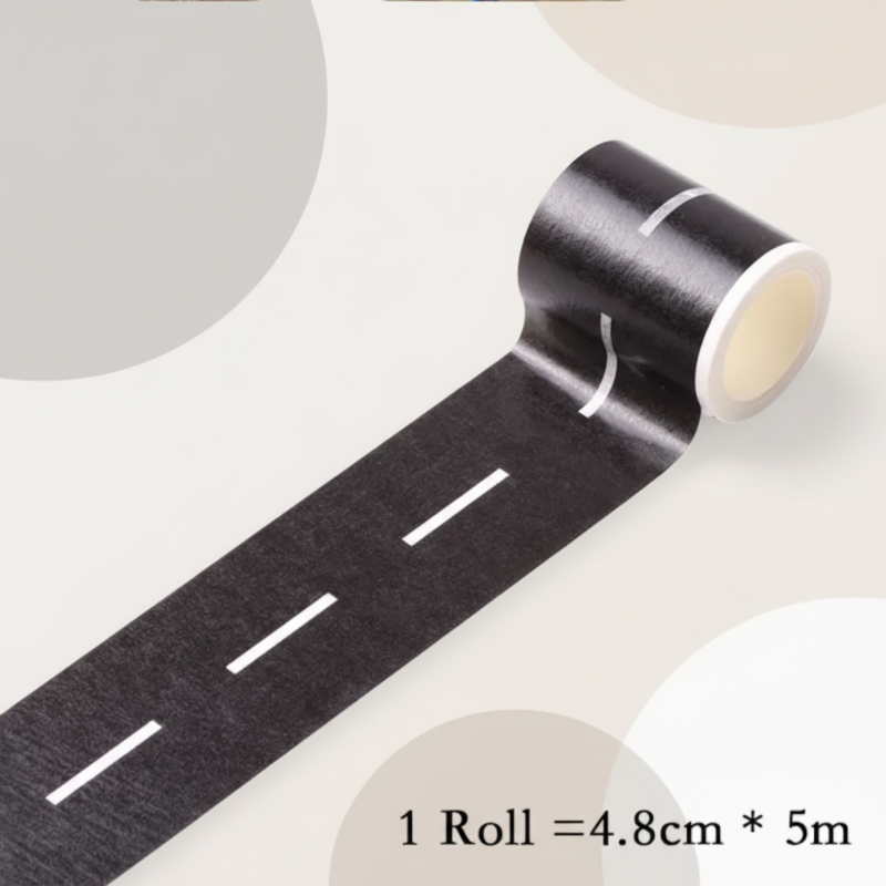 KidoTape – Colorido y práctico: juego de cinta adhesiva con motivos de tráfico