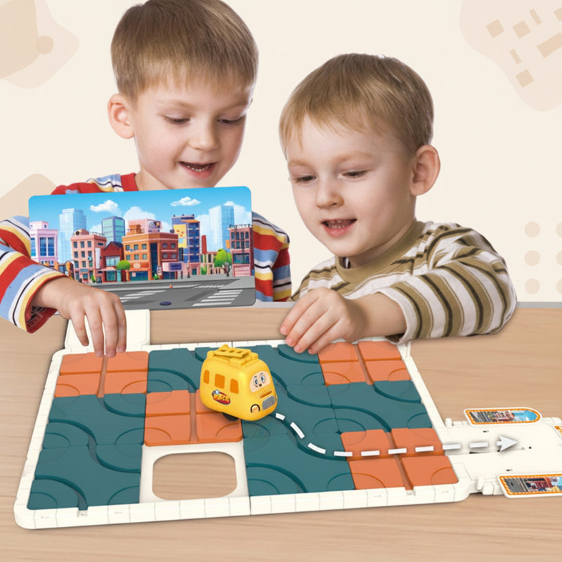 ThinkFun – Pensamiento lógico y concentración - Juego de rompecabezas con trenes