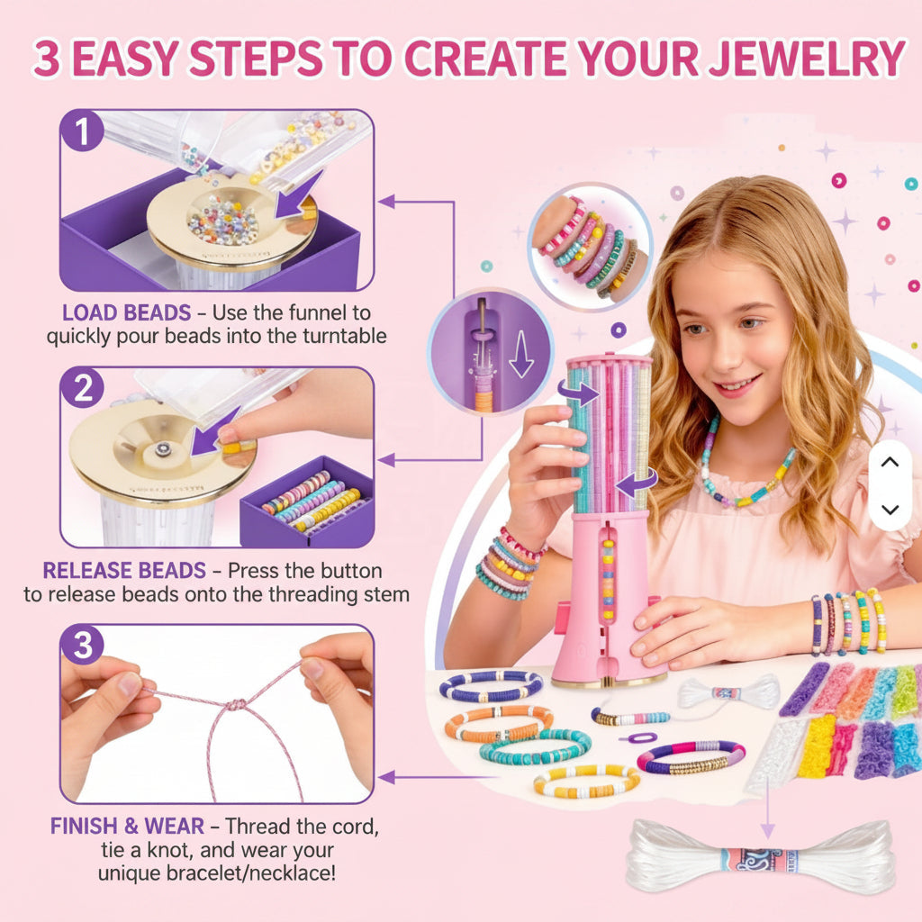 BeadMaster – Creativo y educativo – Kit para hacer pulseras DIY