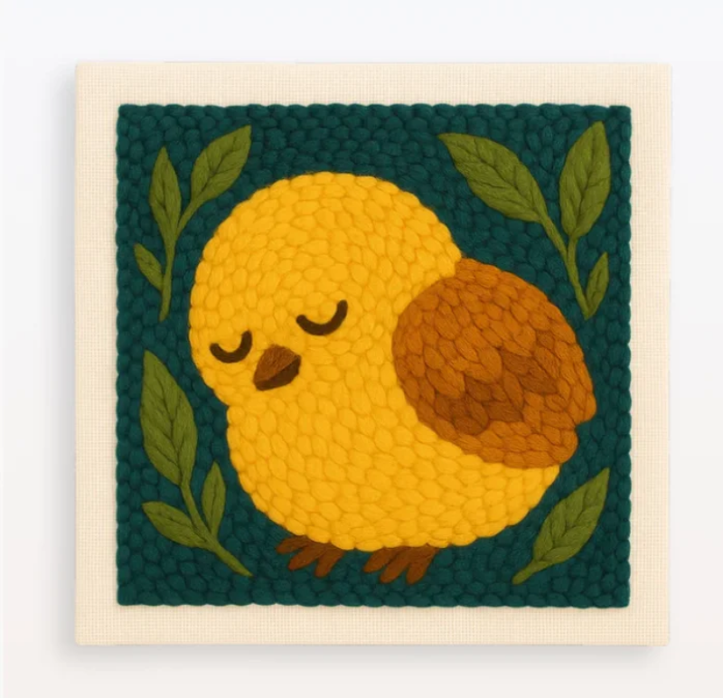 ThreadArt – Hecho a mano y colorido – Kit de bordado de animales