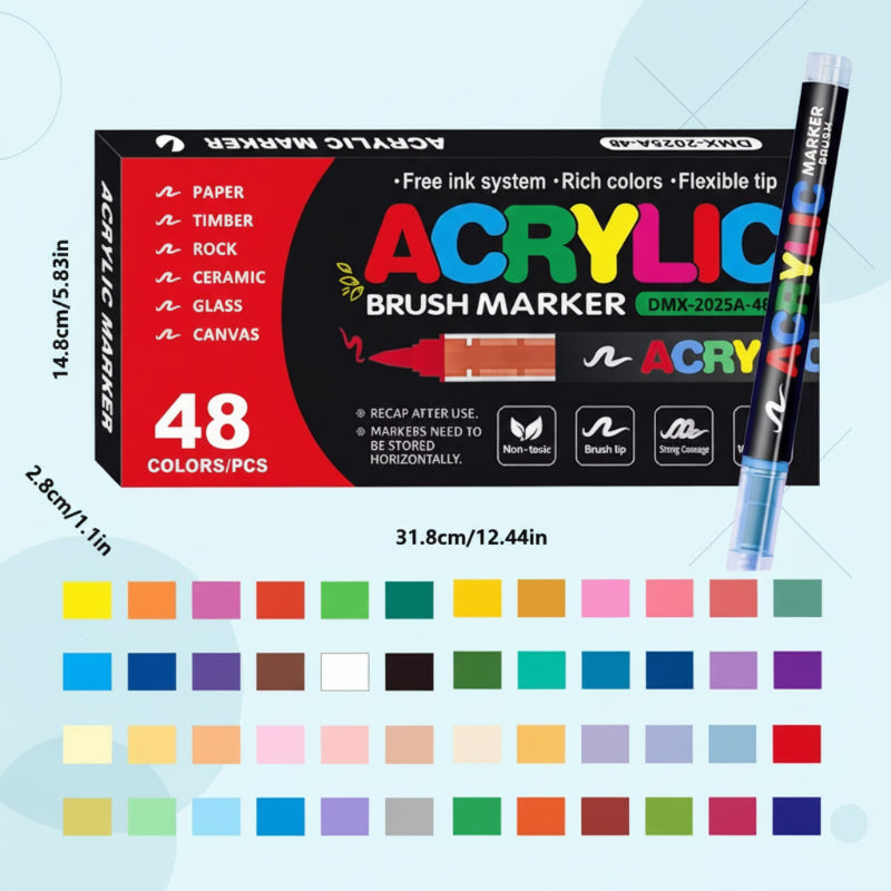 ColorCraft – Creativo y sostenible – Rotuladores acrílicos con punta de pincel