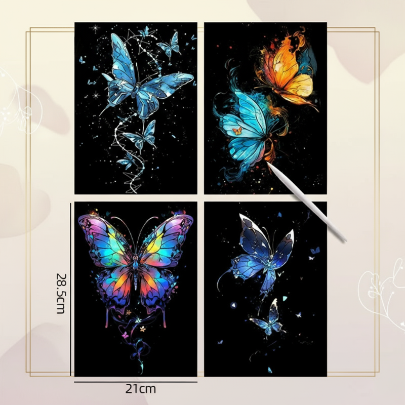 GlowArt – Glow-in-the-dark – Set de tarjetas rasca y gana