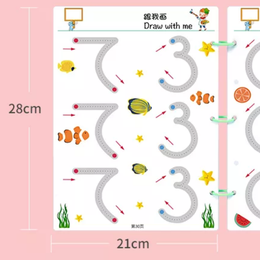 Line Book™ | Primera iniciación a la escritura - Cuaderno de ejercicios para niños