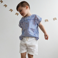 Thumbnail for LittleClassic – Elegante y cómoda: camisa de lino para niño con detalle de botones