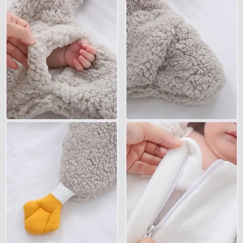 LittlePenguin – Suave y cálido – Saco de dormir tipo mono para bebé «Pingüino»