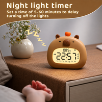 Thumbnail for CappyClock – Bonito y multifuncional: despertador digital para niños con luz nocturna
