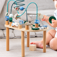 Thumbnail for WoodMaze – Divertido y educativo – Mesa de actividades de madera con laberinto de cuentas