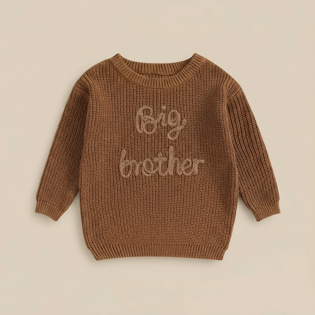 MiniTrend – Acogedor y moderno: jersey infantil con «Big Brother»