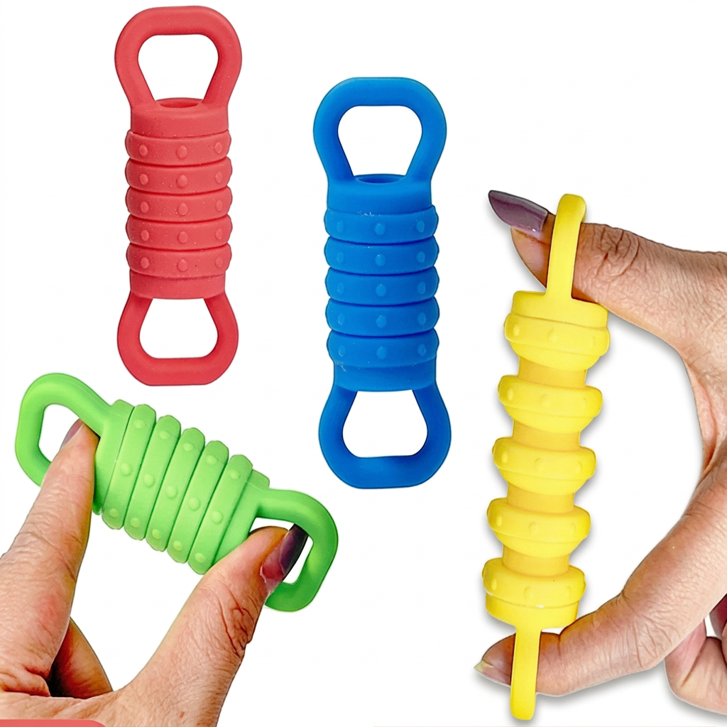 Plungy – Elásticos y sensoriales: juguetes antiestrés de silicona (juego de 4)