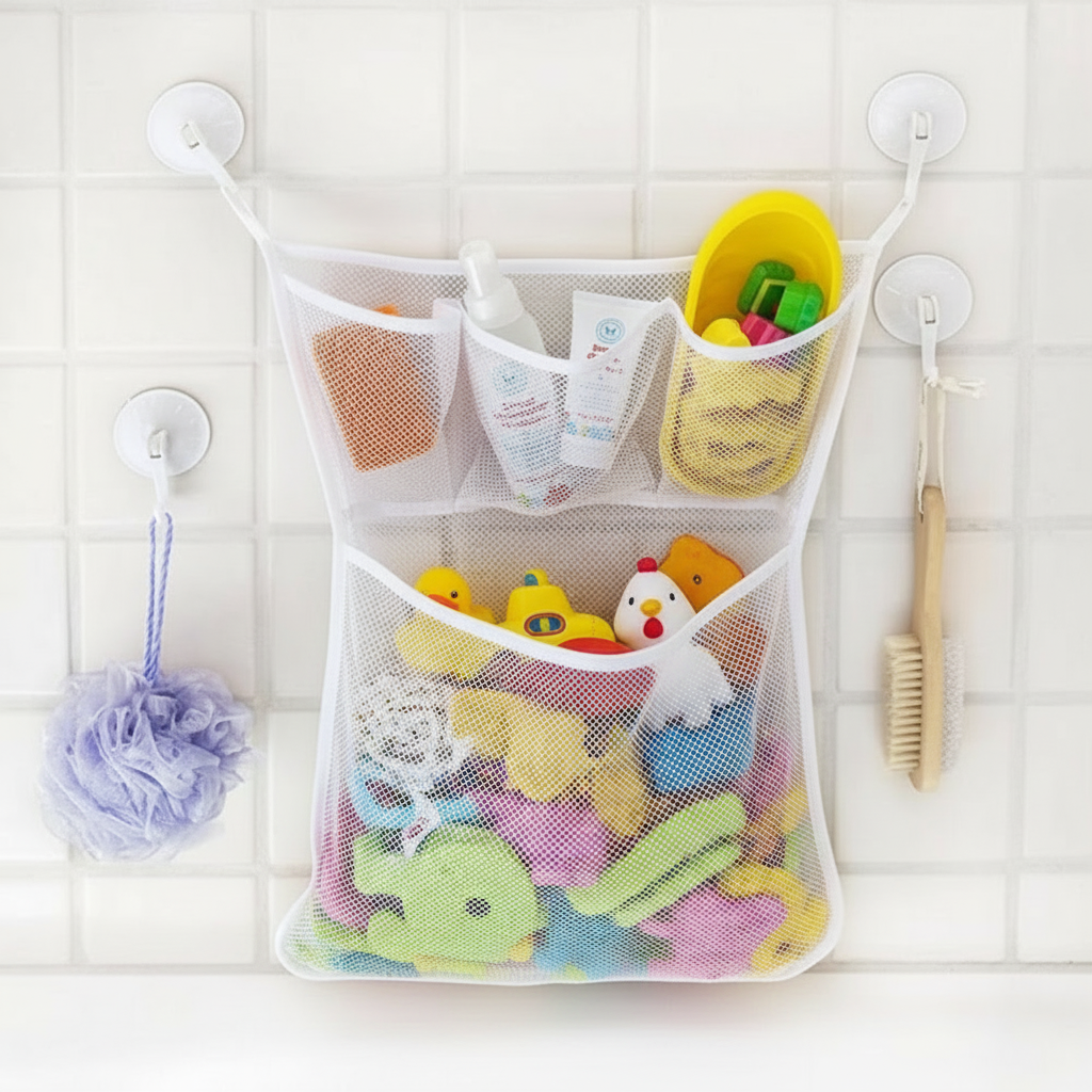 TubyTidy – Sin moho y espacioso – Red de almacenamiento para juguetes de baño