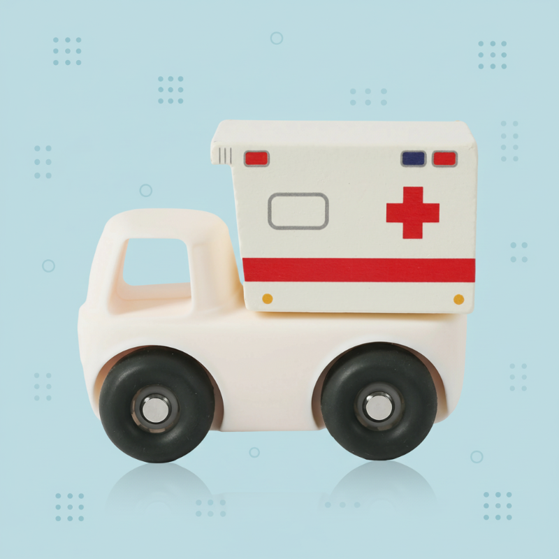 Montessori Silicone Toy Car – Seguro y apto para morder: juguete de silicona con forma de vehículo para morder