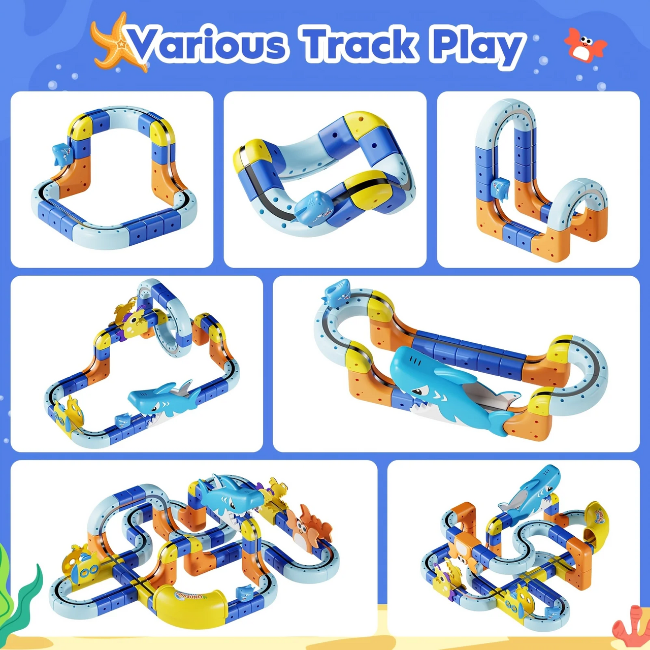 SharkRail – Divertido e interactivo – Circuito de tren eléctrico