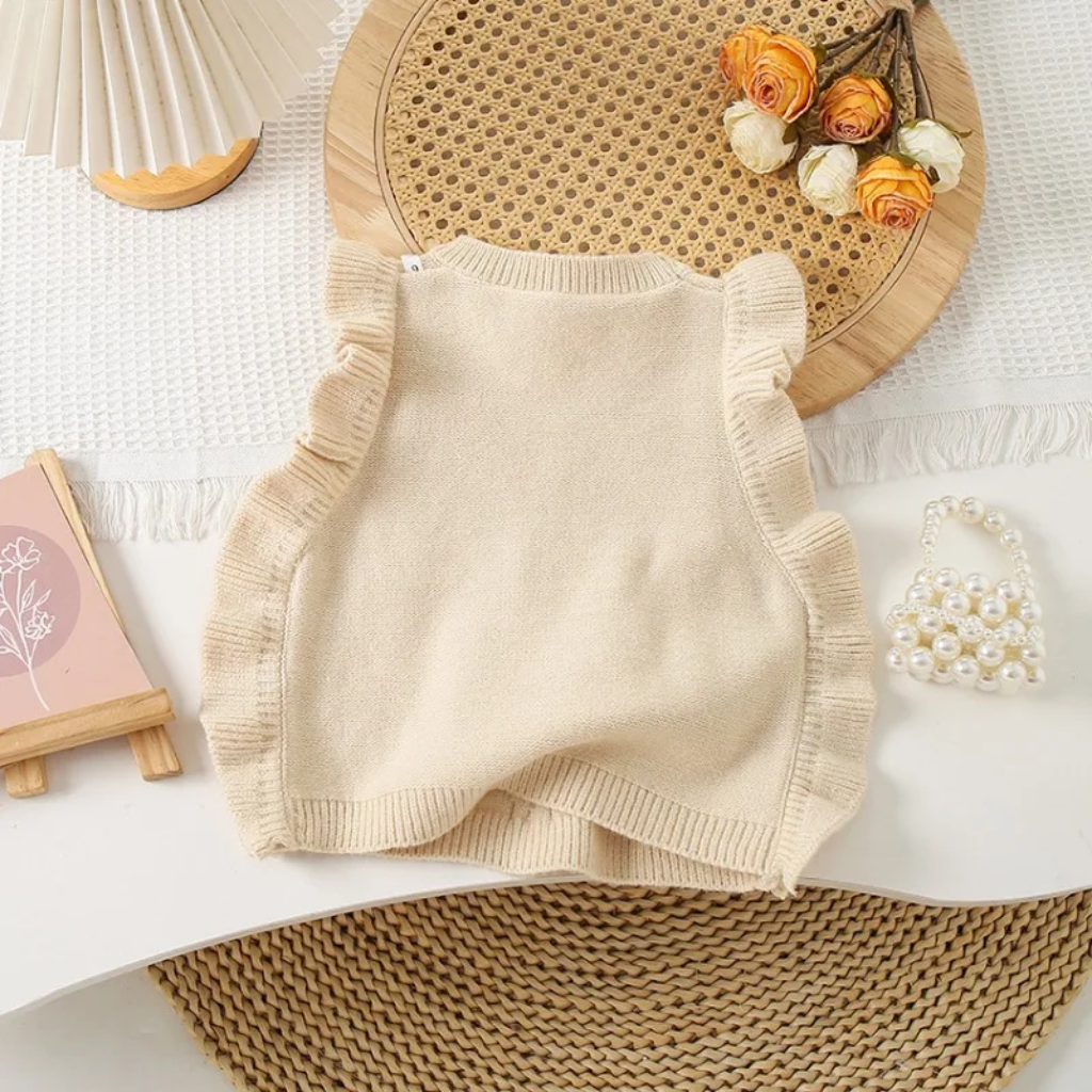 LittlePetal – Bonito y cómodo: chaleco sin mangas para niñas con motivos florales
