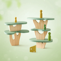 Thumbnail for Wooden Forest Blocks – Creatividad y desarrollo – Juego de bloques de madera para apilar