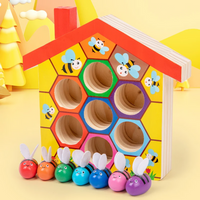Thumbnail for HoneyHive – Montessori & Educativo – Juego de clasificación de abejas de madera