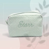 Thumbnail for Striped Name Pouch – Personalizado y con estilo: neceser de maquillaje