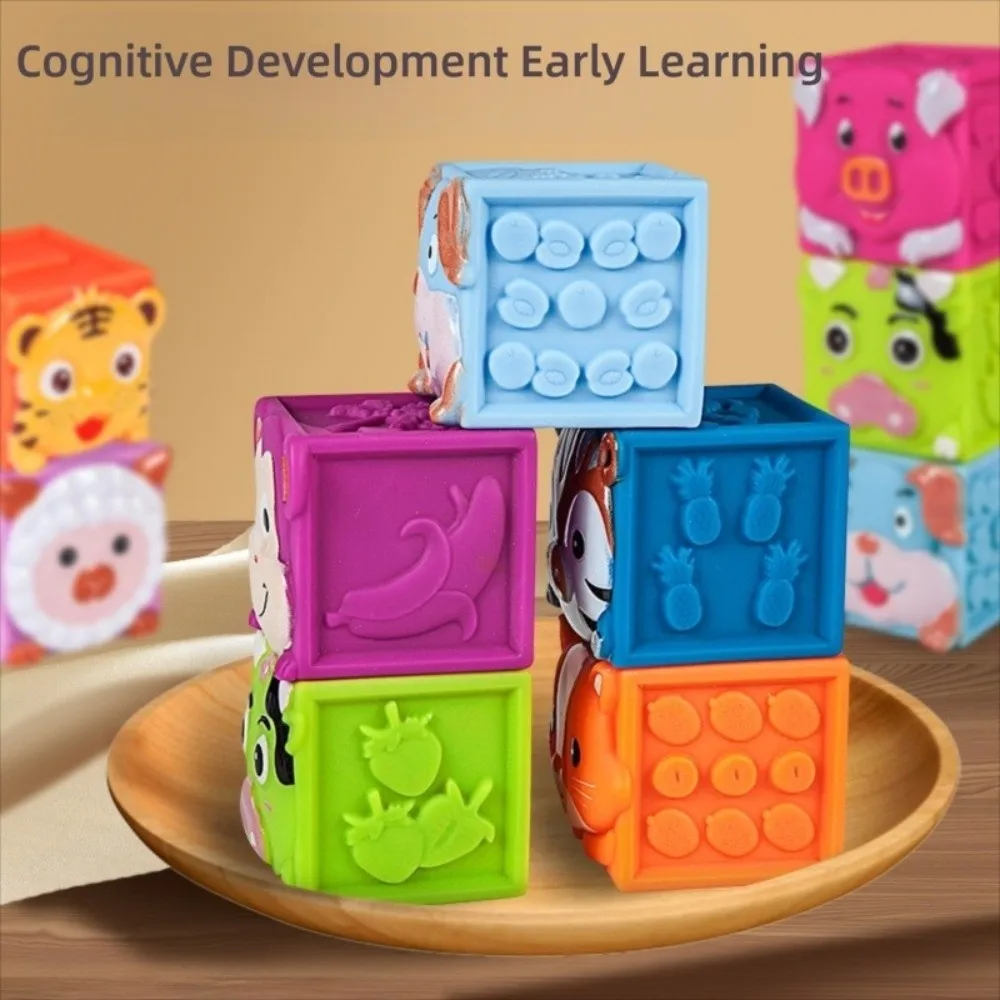 SoftStack – Lúdico y educativo – Bloques apilables con forma de animales de peluche