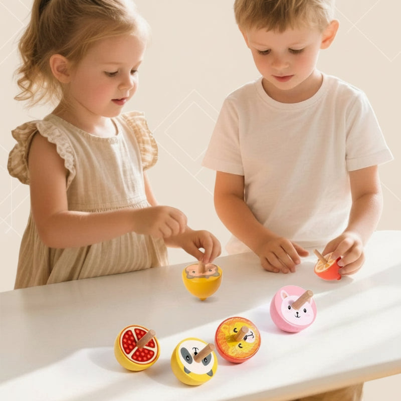 ColorSpin – De madera y divertido: peonza de madera Fidget