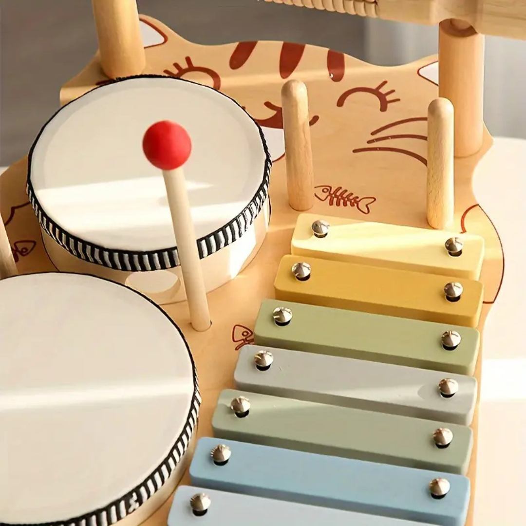 Woods – Musical y educativo: batería de madera para niños pequeños