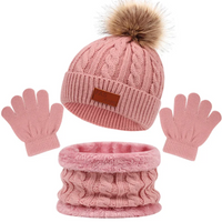Thumbnail for CozyPom – Cálido y suave: conjunto de invierno con gorro, bufanda y guantes