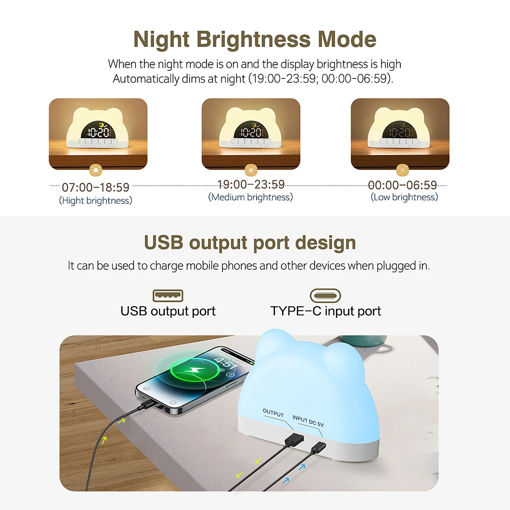 TinySunrise – Suave y funcional: despertador digital con luz de amanecer