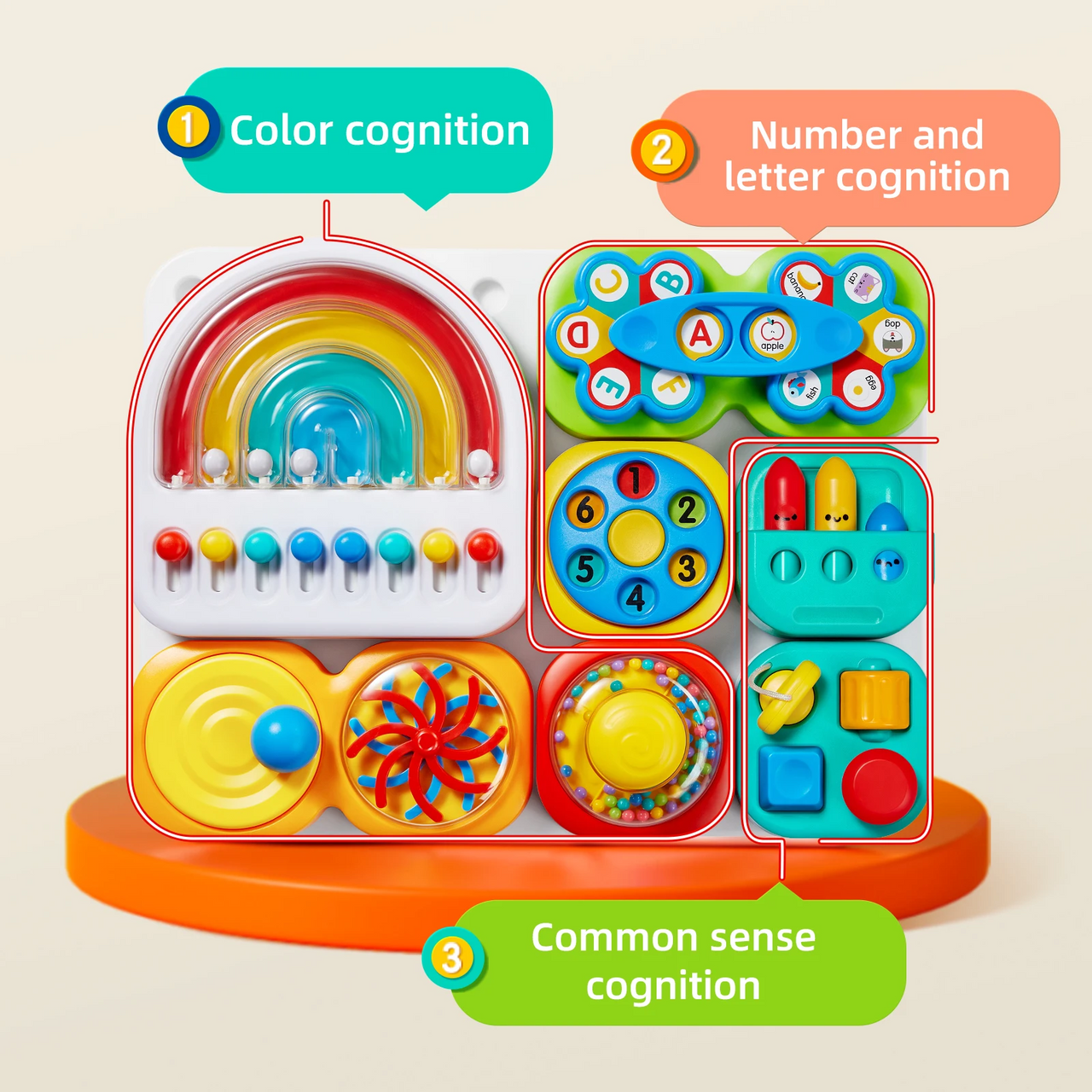 BusyFun – Educativo y práctico – Tablero de actividades sensoriales
