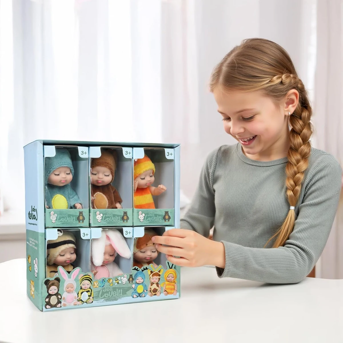 LittleDolly – Bonita y acogedora: muñequita con un alegre disfraz de animalito