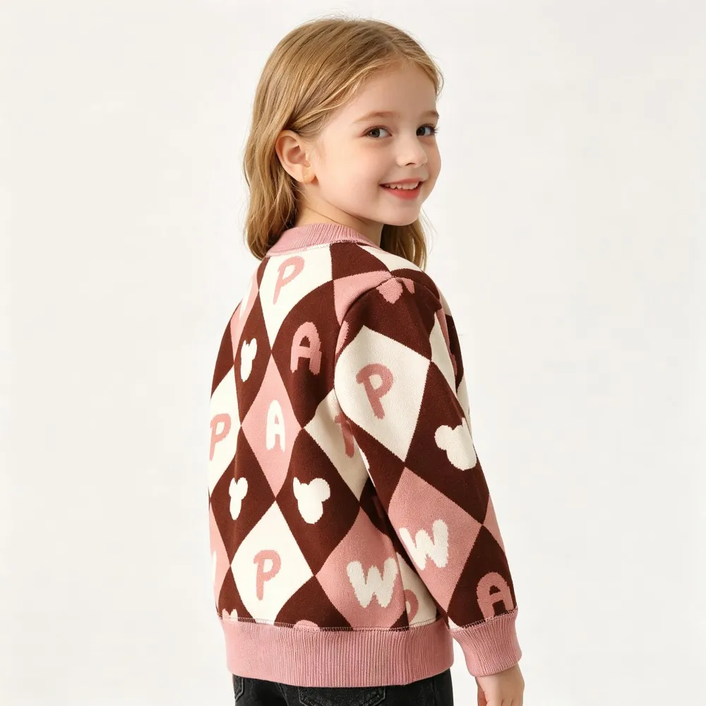 CozyCardi – Suave y cálido: chaleco de punto con bonitos estampados
