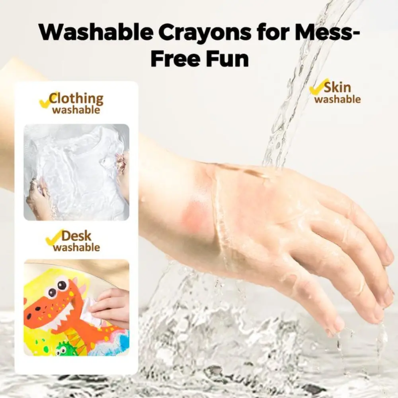 TinyArt – Educativo y seguro – Set de rotuladores lavables y solubles en agua
