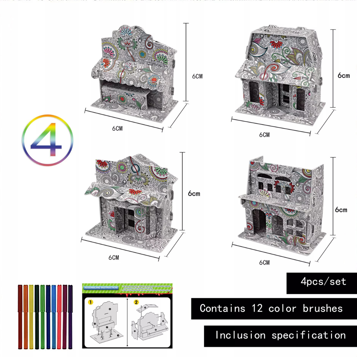 3D Color Puzzle™ - Pinta tu propio edificio - Rompecabezas para colorear en 3D