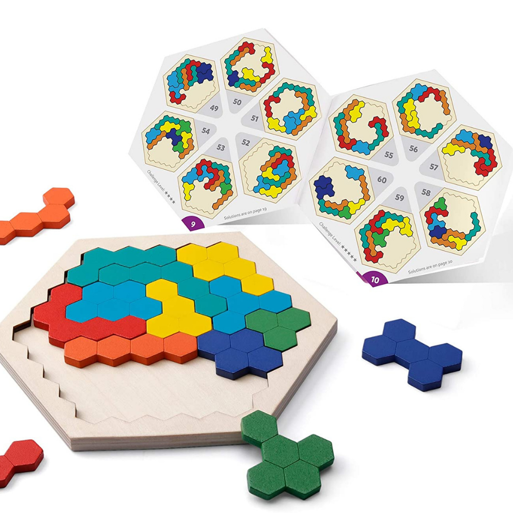 Hexagon Puzzle™ - Soluciones infinitas - Rompecabezas hexagonal