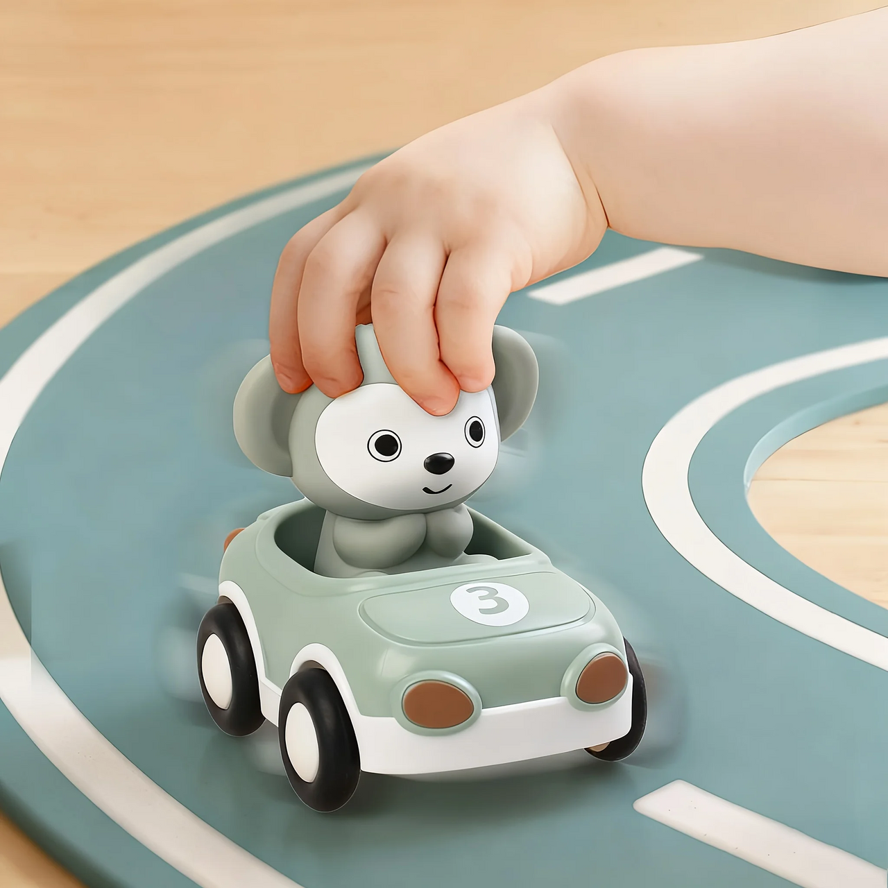 AnimalRide – Divertido y adorable – Coches de animales de silicona (3 unidades)