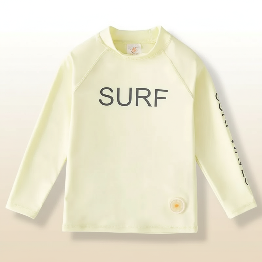 SunShield – Protectora y flexible: camiseta de surf para niños con manga larga y UPF 50+.