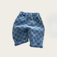 Thumbnail for DenimCheck – Cómodos y modernos: pantalones infantiles con estampado de cuadros