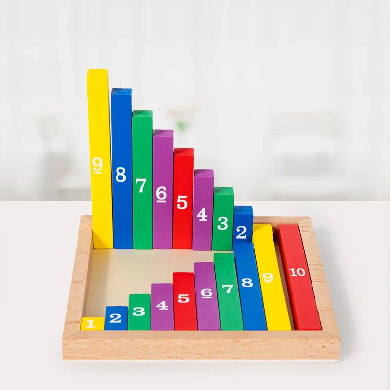 TinyMath – Didáctico y educativo – Tablero de cálculo con números de madera