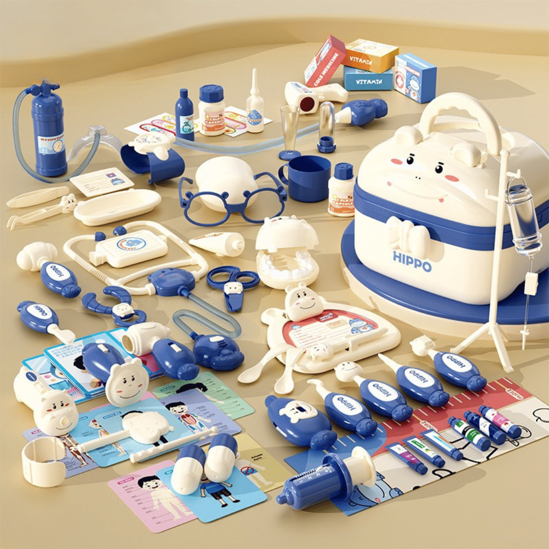 Hippo Doctors Set™ - Mini médicos en acción - Set de médico hipopótamo