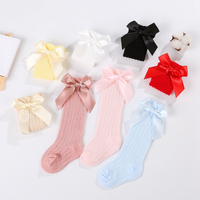 Thumbnail for LittleCharm – Suaves y elegantes: calcetines hasta la rodilla para niñas con lazo