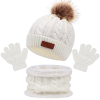 Thumbnail for CozyPom – Cálido y suave: conjunto de invierno con gorro, bufanda y guantes