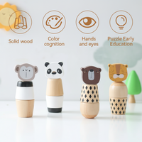 Thumbnail for WoodyFriends – Motricidad y diversión – Juguetes apilables de madera con forma de animales