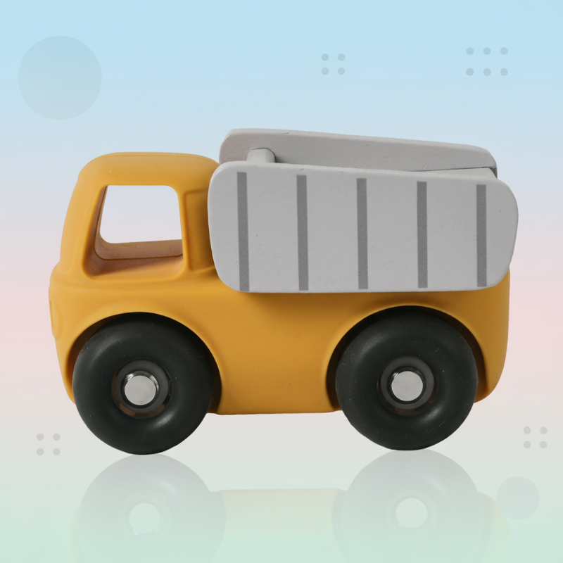 Montessori Silicone Toy Car – Seguro y apto para morder: juguete de silicona con forma de vehículo para morder