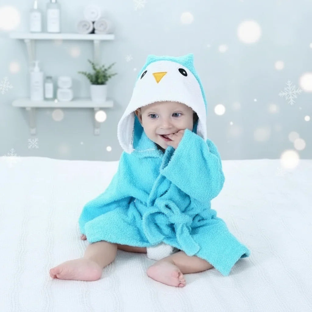 CozyNest – Suave y absorbente: albornoz con diseño de animales