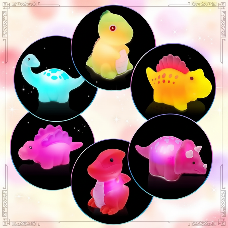 AquaGlow – Seguro y educativo – Set de juguetes luminosos para el baño