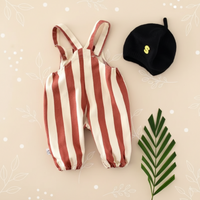 Thumbnail for Striped Overall Romper – Suave y cómodo – Mono infantil