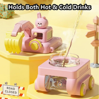 Thumbnail for TinyExcavators – Única y funcional: botella de agua con forma de excavadora y pajita