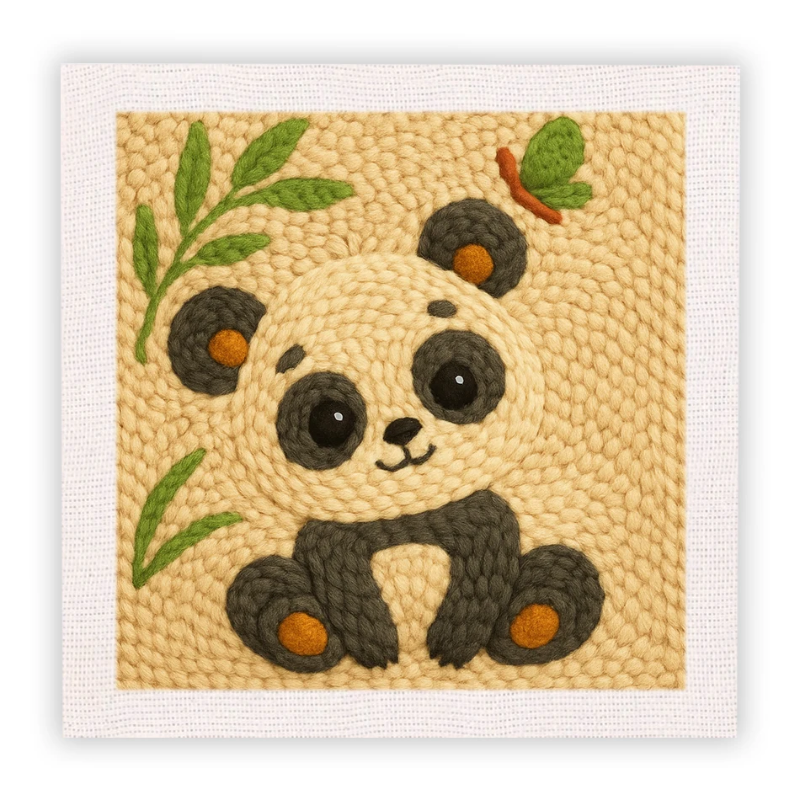ThreadArt – Hecho a mano y colorido – Kit de bordado de animales