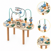 Thumbnail for WoodMaze – Divertido y educativo – Mesa de actividades de madera con laberinto de cuentas